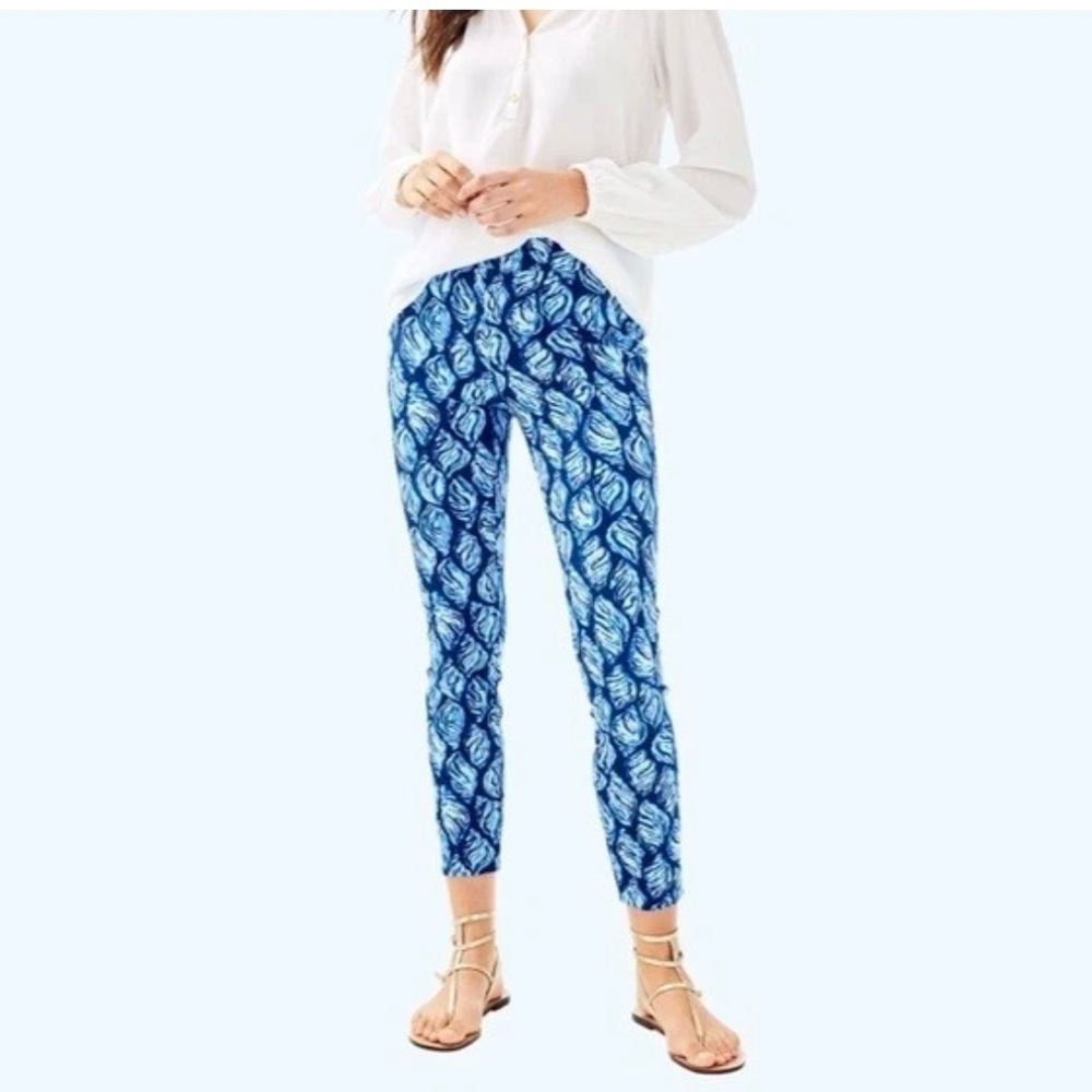Lilly Pulitzer Keliani Stretch Pant High Tide Navy Drop In Navy Size 0